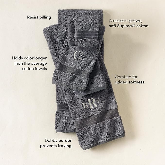 Lands' End Supima Towel Rich Steel Bath- Bath Sheet