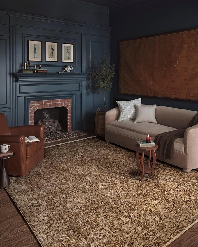 Loloi Magnolia Home by Joanna Gaines Junie Collection JUE-01 Clay/Natural 11'-6" x 15'-7", .38" Pile Height, Area Rug