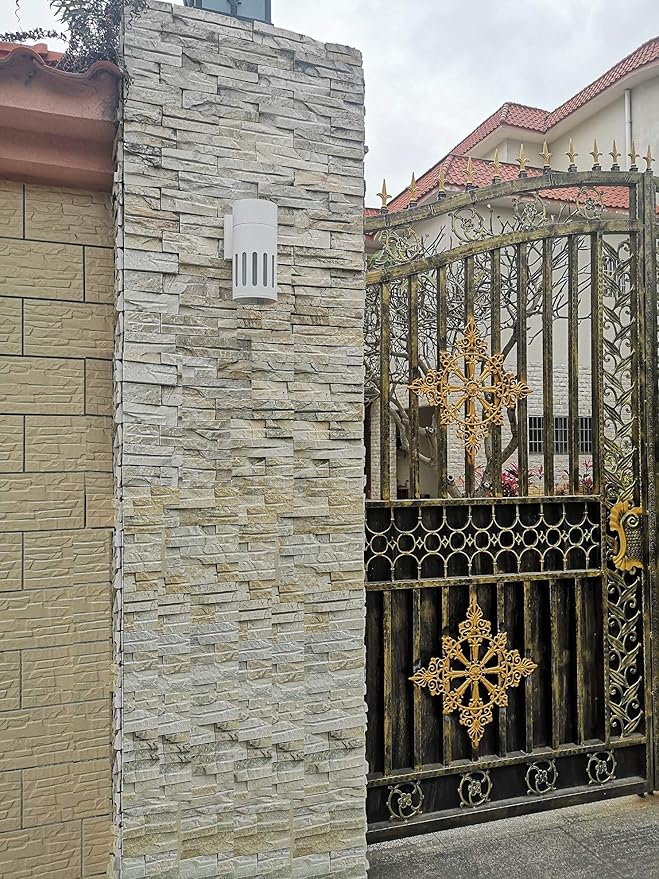 Outdoor Wall Lantern, Exterior Lighting Fixture - ETL Listed, Aluminum Waterproof Wall Mount Cylinder Design - Up/Down Light Fixture for Porch, Backyard or Patio