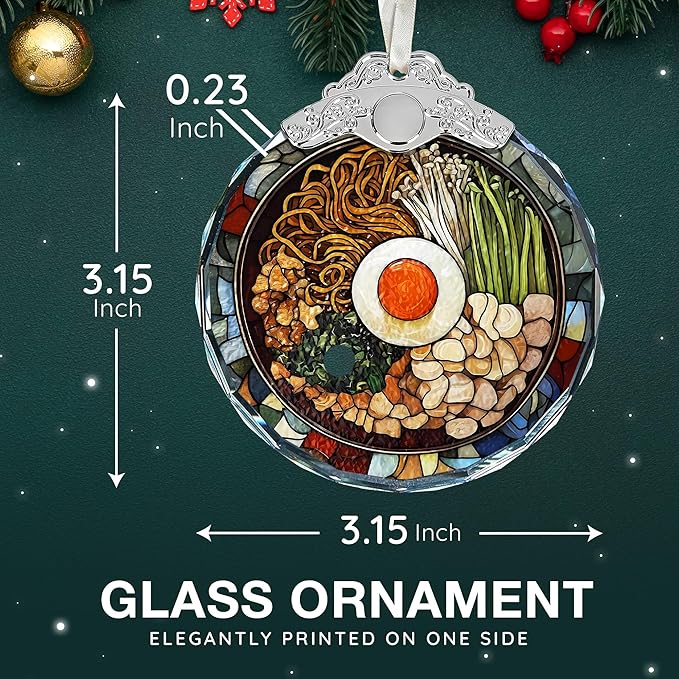 Ramen Ornaments for Christmas Tree - Unique Ramen Gifts, Food Christmas Ornament for Party, Japanese Ornaments for Foodies, Perfect Japan Ornament, Ideal Ramen Noodle Gifts for Kids, Adults