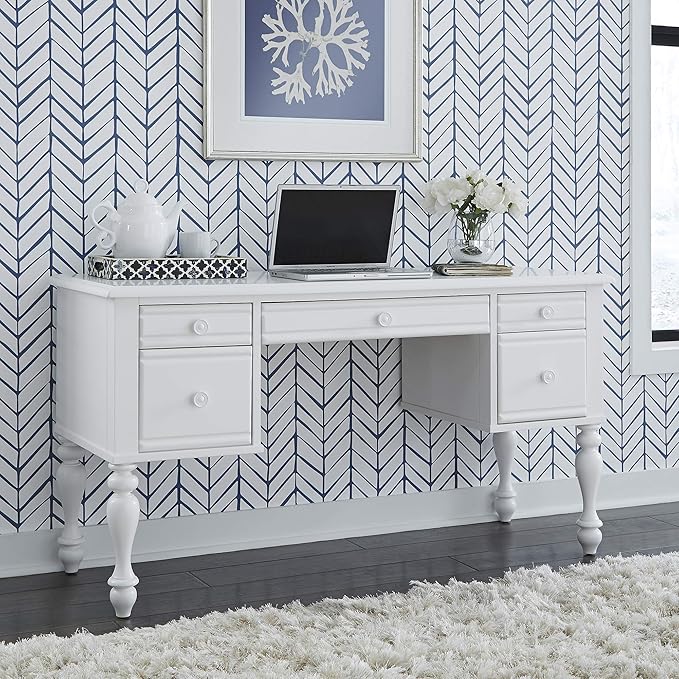 Liberty Furniture Industries Summer House 3 Piece Vanity Set, Oyster White (607-BR-VN)