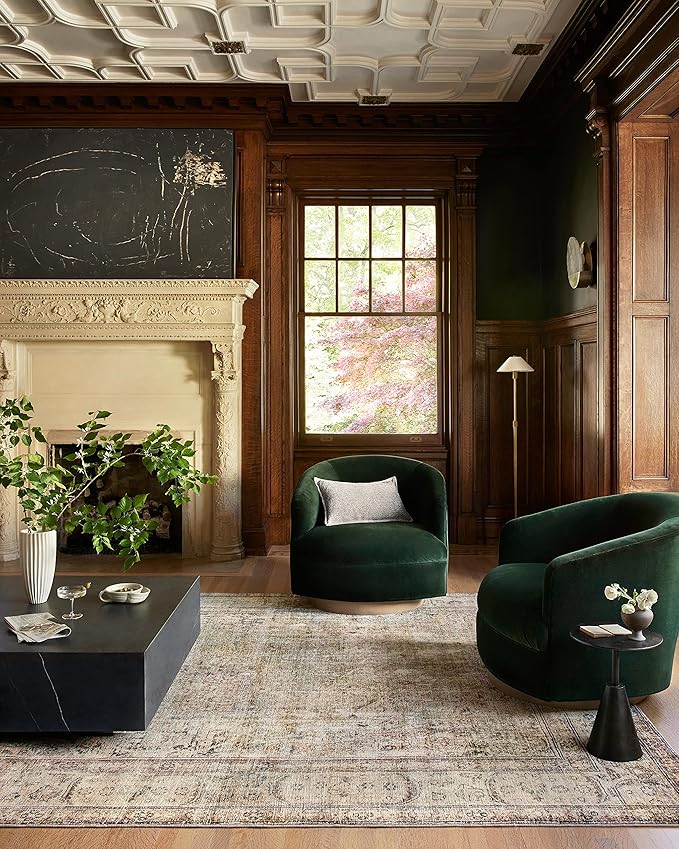 Loloi Margot Collection MAT-01 Antique/Sage 2'-6" x 9'-6" Runner Rug feat. CloudPile, No-Shed Easy Clean Large Patterned Area Rug for Living Room, Bedroom, Dining Area