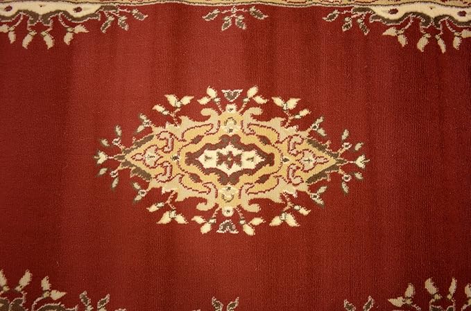 Unique Loom Reza Collection Traditional Persian Style Area Rug, 3 ft x 16 ft 5 in, Burgundy/Ivory