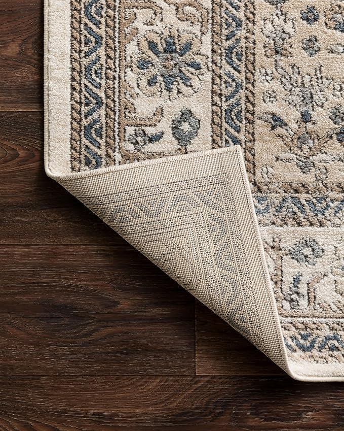 Loloi Teagan Collection TEA-02 Oatmeal/Ivory 2'-8" x 13' Runner Rug, Large, Soft Neutral Rug, High-Traffic for Living Room, Bedroom, Home Office, Dining Area