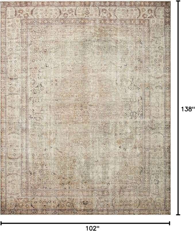 Loloi Margot Collection MAT-01 Antique/Sage 8'-6" x 11'-6" Area Rug feat. CloudPile, No-Shed Easy Clean Large Patterned Area Rug for Living Room, Bedroom, Dining Area