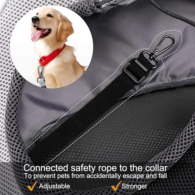FDJASGY Pet Sling Carrier for Small Dogs Cats,Breathable Mesh Travelling Hand Free Puppy Backpack with Pouch and Adjustable Strap Carrier