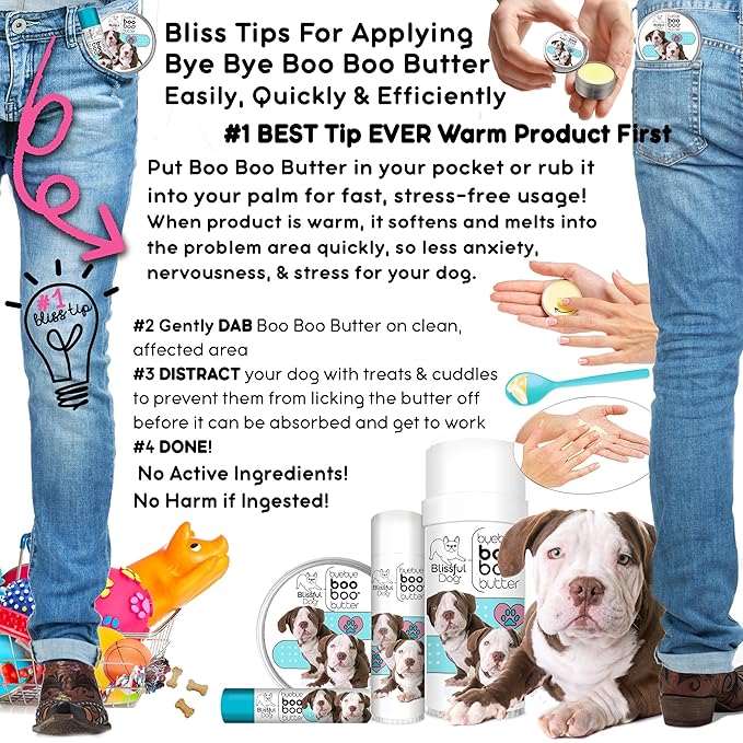 The Blissful Dog 8 oz TIN American Bulldog Booboo Butter