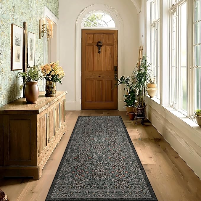 Runner Rug 2x6 Kitchen Runners Non Skid Washable ft Washable Green Hallway Rug