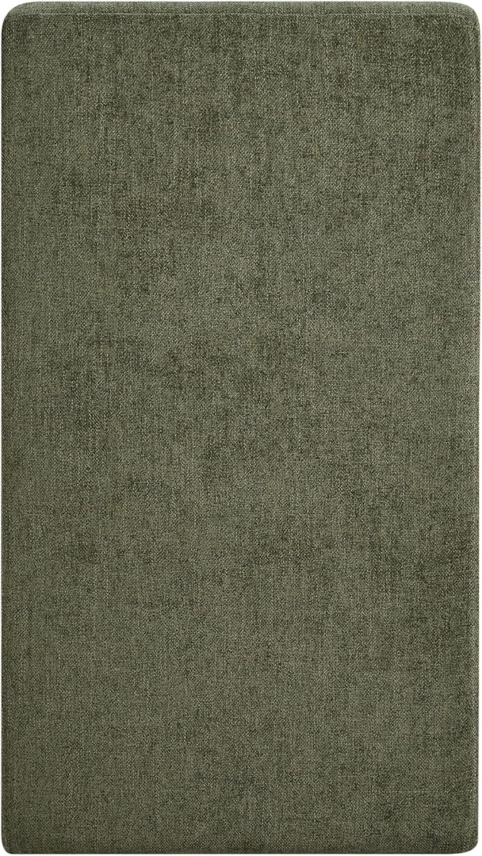 CHITA Dining Chairs with Casters Set of 2, FSC Certified Upholstered Armless Modern Rolling Dining Chairs with Rollers for Bedroom Reading Room Living Room, Moss Green