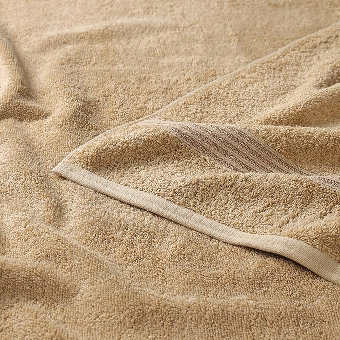 Superior Heritage Egyptian Cotton Face Towel Set, Small Towels for Kitchen, Home Bathroom, Guest Bath, Luxury Essentials, Plush, Absorbent Basics, Washcloths, Spa, Hotel, Resort, Set of 10, Toast