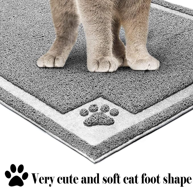 UPSKY Large Cat Litter Mat Trapper 35"×23" Traps Litter from Box and Paws Scatter Control for Litter Box Soft on Sensitive Kitty Paws Easy to Clean