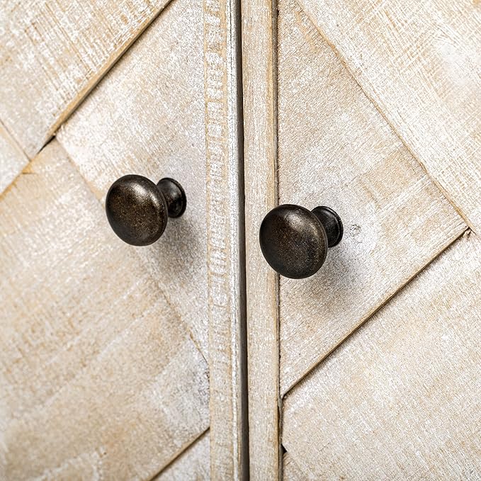 60'' Curved Sideboard with 4 Doors and Bottom Shelf, Versatile Wooden Accent Storage Cabinet Entryway Console Table for Hallway Living Room Dining Room (Beige-4.16)