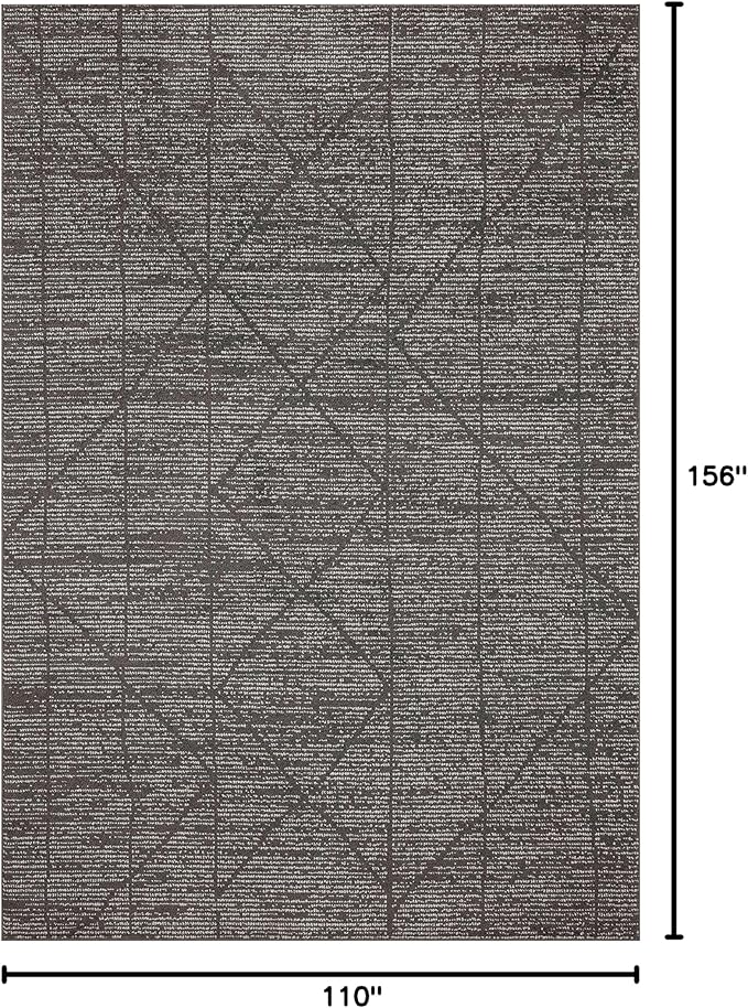 Loloi Kamala Collection KAM-06 Charcoal/Ivory 9'-2" x 13' Area Rug