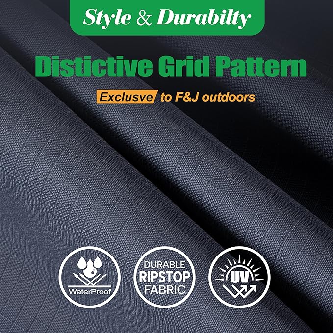 F&J Outdoors Patio Adirondack Chair Cover, Waterproof UV Resistant Heavy Duty Outdoor Adirondack Chair Covers, Grey, 2Pack, 33" W x 36" D x 36" H