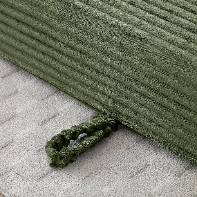 73" Cloud Loveseat Sofa Couch in a Box, 2 Seater Boneless Couch, Convertible Pull Out Sofa Bed with Pillows, No Assembly, Memory Foam, Modern Small Couches for Small Spaces (A-Green)