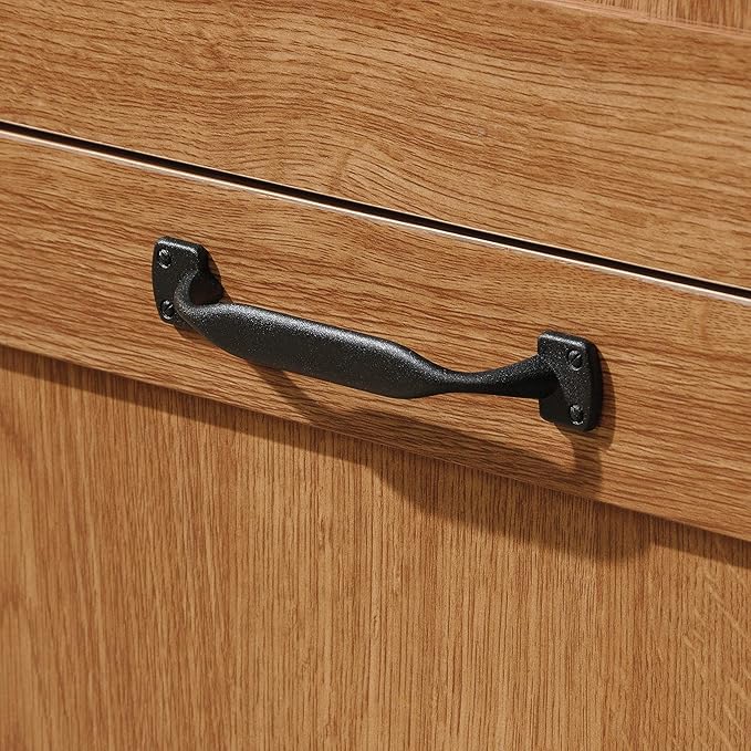 Sauder Storage Cabinet, Highland Oak Finish