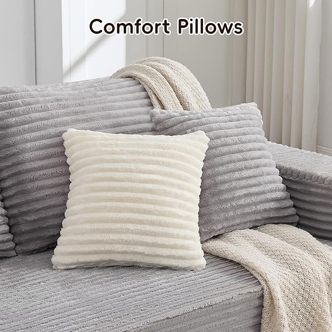 108" Boneless Couches for Living Room, Modular Sectional Sofa with Oversized Chaise, L-Shape Cloud Couch with Deep Seat, High-Density Memory Foam, No Assembly Required, Plush Corduroy Grey