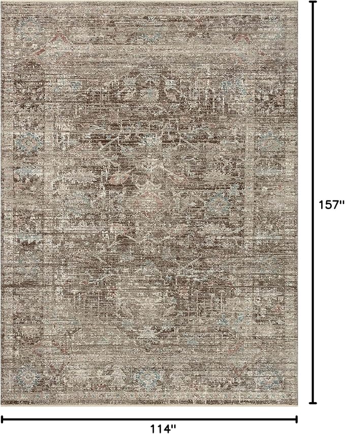 Loloi Magnolia Home by Joanna Gaines Millie Collection MIE-03 Charcoal/Dove 9'-6" x 13'-1", .25" Pile Height, Area Rug