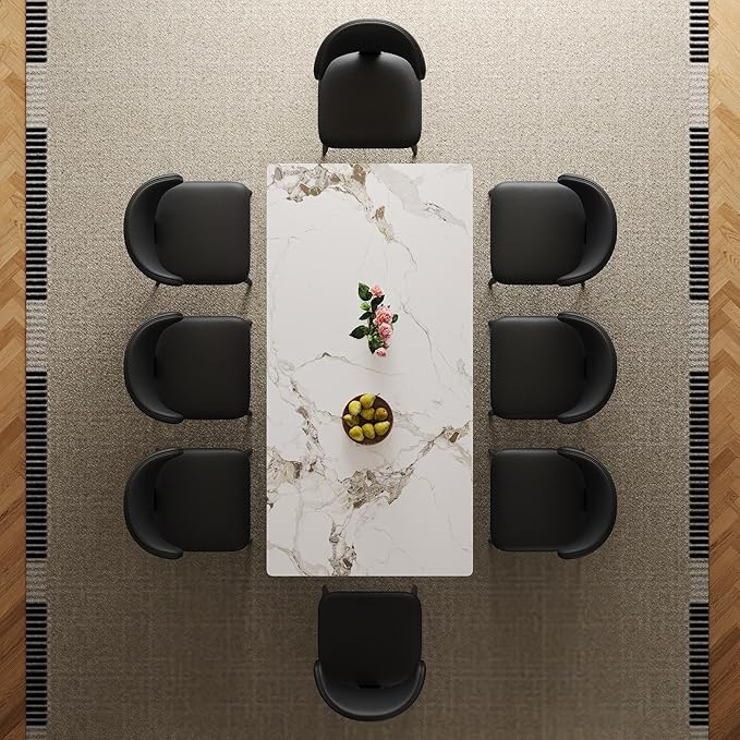 Dining Chairs Set of 2, Modern Faux Leather Dining Metal Legs for Living Kitchen Dining Room