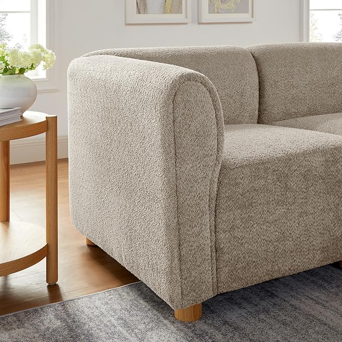 VANOMi Oversized Modular Sectional Sofa, L Shaped Sectional Couches for Living Room, 5 Seats Modular Sofa with Reversible Chaises, Camel