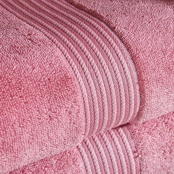 Christy Supreme Hygro 6 Piece Towel Set | Blush | 100% Luxury Supima Cotton | Ultra Soft | Super Absorbent | 650GSM | 2 Bath Sheets 2 Hand Towels 2 Face Cloths