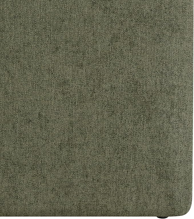 CHITA Dining Chairs with Casters Set of 2, FSC Certified Upholstered Armless Modern Rolling Dining Chairs with Rollers for Bedroom Reading Room Living Room, Moss Green