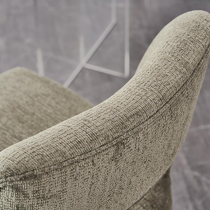 VKNOW Wooden Dining Chairs Set of 4, Modern Fabric Upholstered Dining Room Chair Kitchen Chairs, Farmhouse Dinner Chair for Kitchen Dining Room, Green