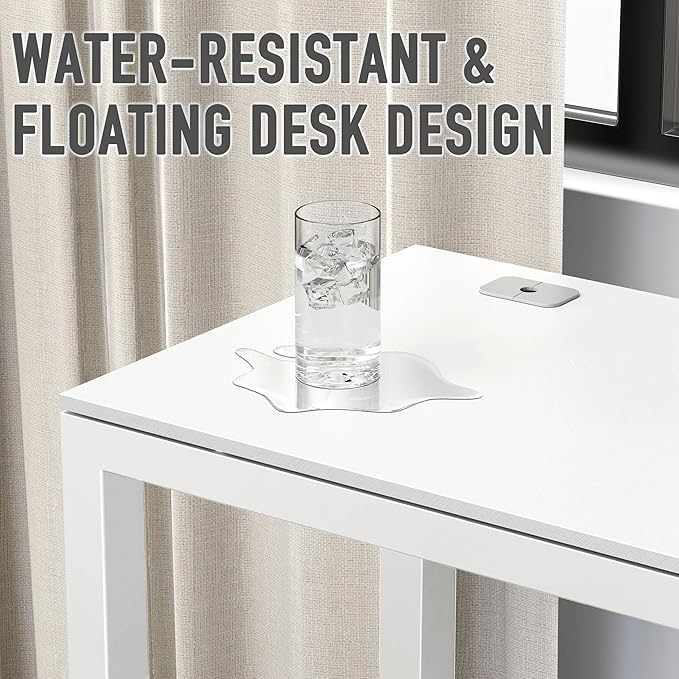 SHW 55 x 60 Inches Commercial-Grade L-Shape Corner Office Computer Desk, White