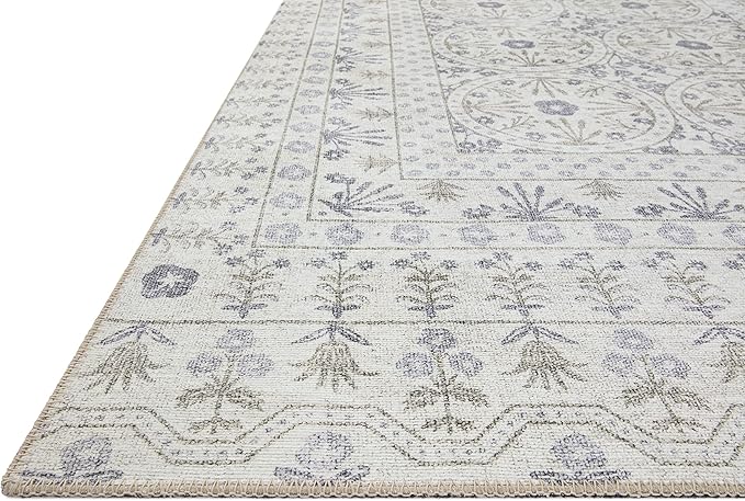 Loloi Rifle Paper Co. Maison Collection MAO-03 Rosette Ivory 3'-9" x 5'-6", .19" Pile Height, Accent Rug