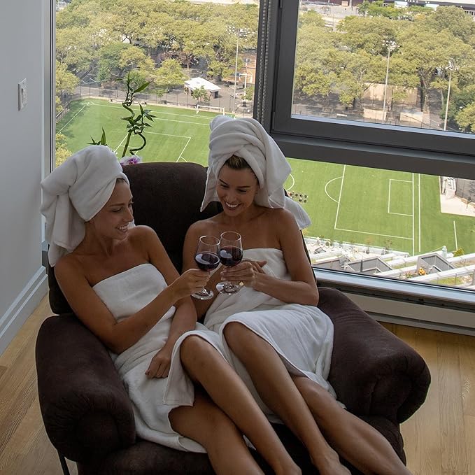 Mosobam Luxury Turkish Towels Set of 4 Bath Sheets 35X70 White Oversize 700 GSM Bamboo Viscose & Aegean Turkish Combed Cotton