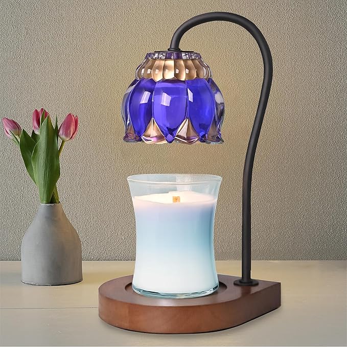 Candle Warmer Lamp - Electric Candle Lamps Timer, Compatible with All Jar Candles, Gifts for Her, Gift for Mom, Dimmable Candle Warmer, Candle Holders for Home Decor Purple