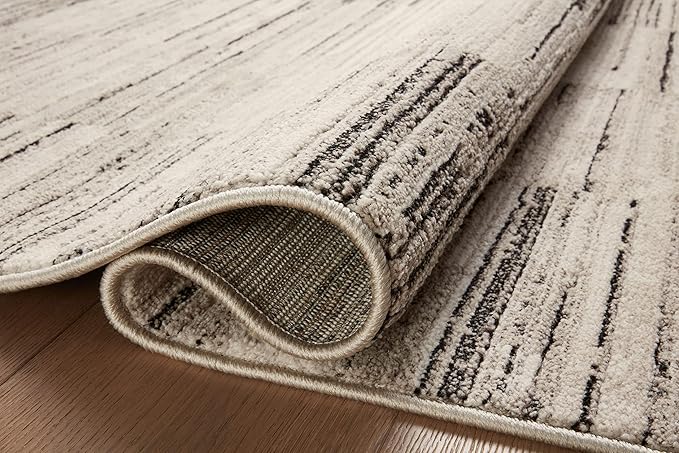 Loloi Darby Collection DAR-01 Charcoal/Sand 6'-7" x 9'-3" Area Rug