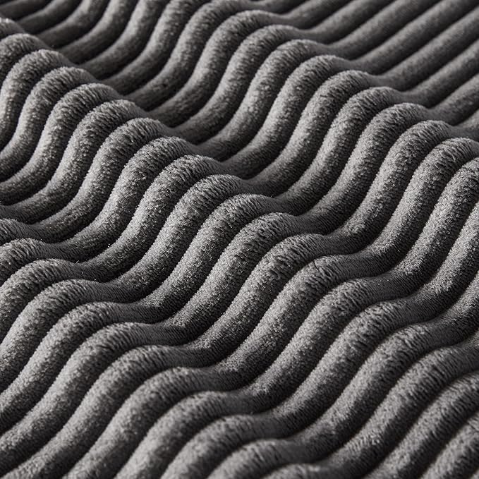 101.6" Deep Seat Modular Sectional Sofa, Thickened Corduroy Sectional Couches for Living Room, Comfy L-Shaped Upholstered Cloud Couch with Chaise, Widened Armrests for 4 People, Dark Grey