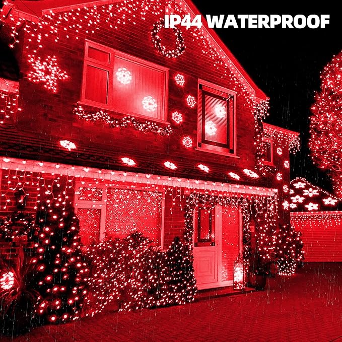 Dazzle Bright Red Christmas Mini String Lights, 20FT 100 Count Incandescent Waterproof Fairy Lights Plug in, Connectable Christmas Decorations for Indoor Outdoor Home Party Garden Yard