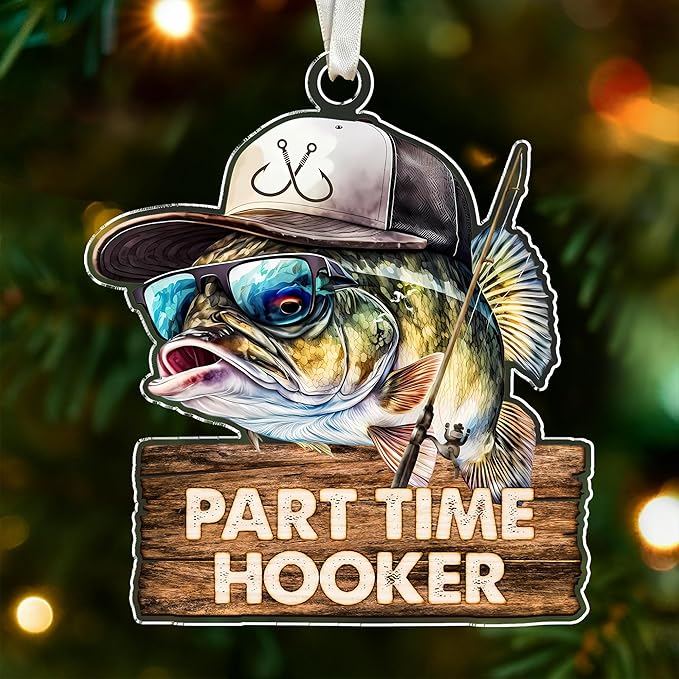 Fishing Ornaments for Christmas Tree - Unique Fisherman Gifts for Men, Cool, Funny and Unique Fishing Gift for Men and Boys, Fisherman Gift