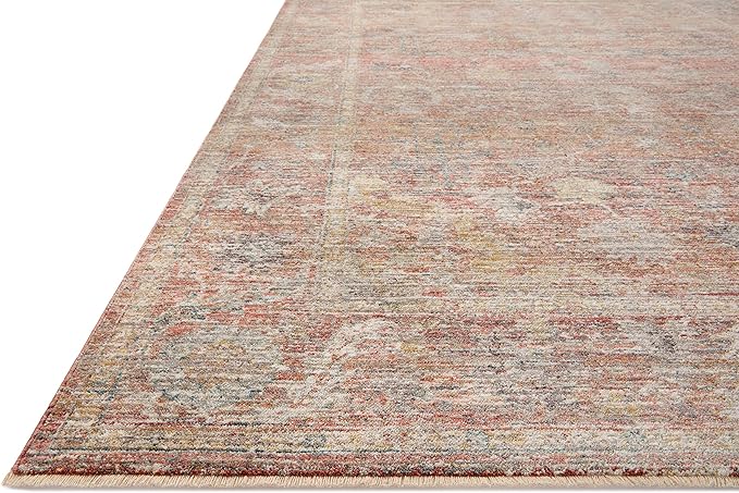 Loloi Magnolia Home by Joanna Gaines Millie Collection MIE-04 Sunset/Multi 2'-3" x 3'-10", .25" Pile Height, Accent Rug