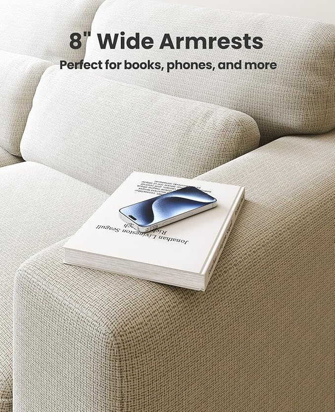 Amada 40" Oversized Accent Sofa Chair, Modern Armchair with Deep Seat, Comfy Upholstered Large Reading Chair with Removable Washable Covers for Living Room & Bedroom Office