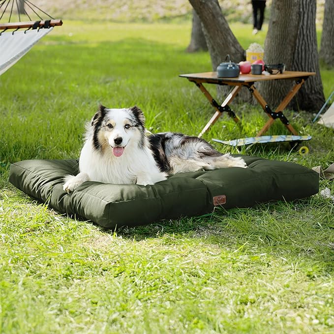 Bedsure XXL Dog Bed - Washable Giant Pet Bed Mattress with Oxford Fabric, Water Resistant Dog Pillow for Crate, 47x35x4, Lentil Sprout