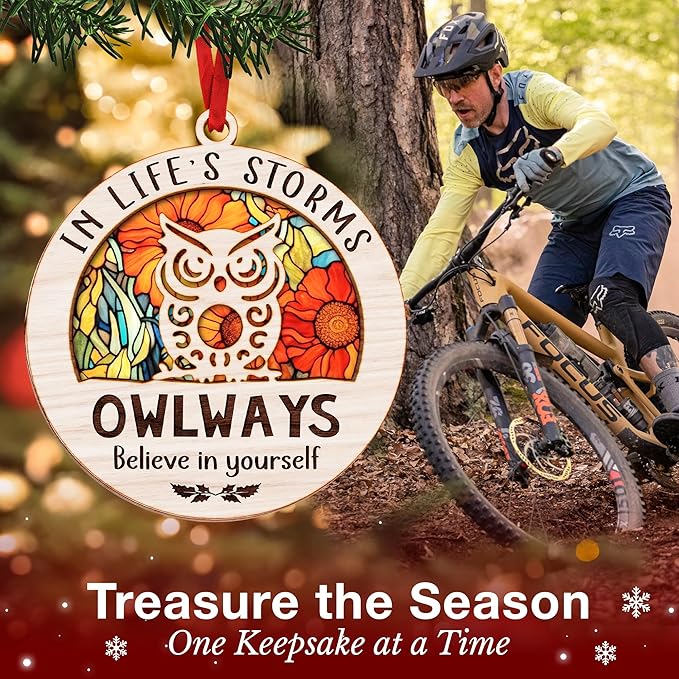 Owl Ornaments for Christmas Trees - Charming Owl Gifts for Women and Men - Perfect Ornament for Christmas Decoration, Unique Ornaments for Men - Ideal Gifts for owl Lovers