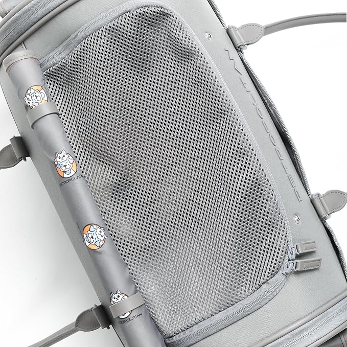 Cat Soft-Sided Carrier, Airlien Compliant, with Ventilation, for Pets Upto 16 lbs (Steel Grey)