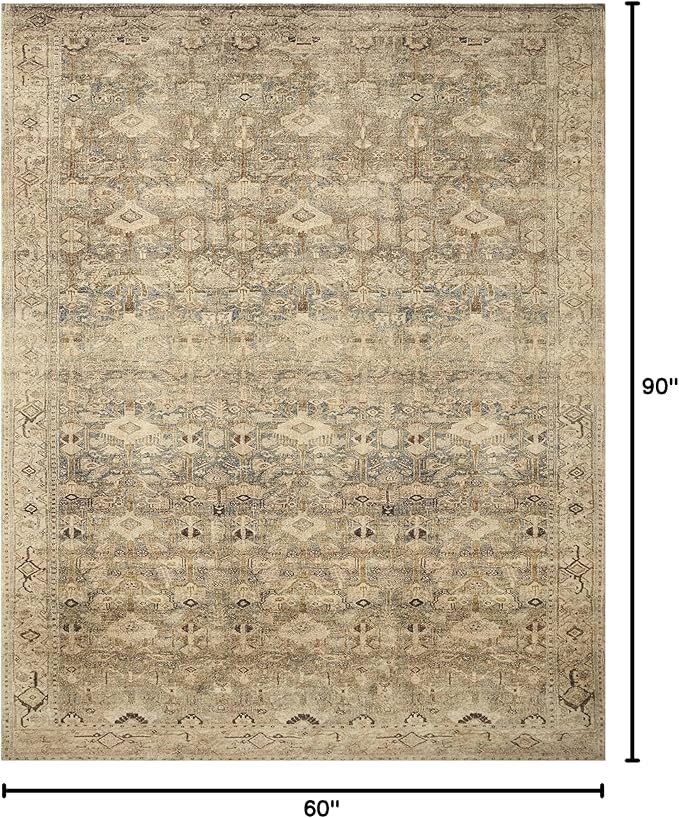Loloi Margot Collection MAT-04 Antique/Sage 5'-0" x 7'-6" Area Rug feat. CloudPile, No-Shed Easy Clean Large Patterned Area Rug for Living Room, Bedroom, Dining Area