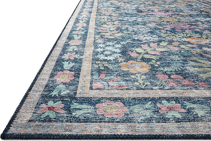Loloi Rifle Paper Co. Maison Collection MAO-06 Blue/Multi 2'-6" x 12'-0", .19" Pile Height, Runner Rug