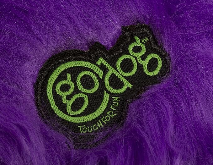 goDog Furballz Squeaky Plush Ball Dog Toy, Chew Guard Technology - Purple, Large