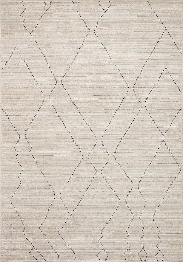 Loloi Darby Collection DAR-03 Sand/Charcoal 5'-3" x 7'-6" Area Rug