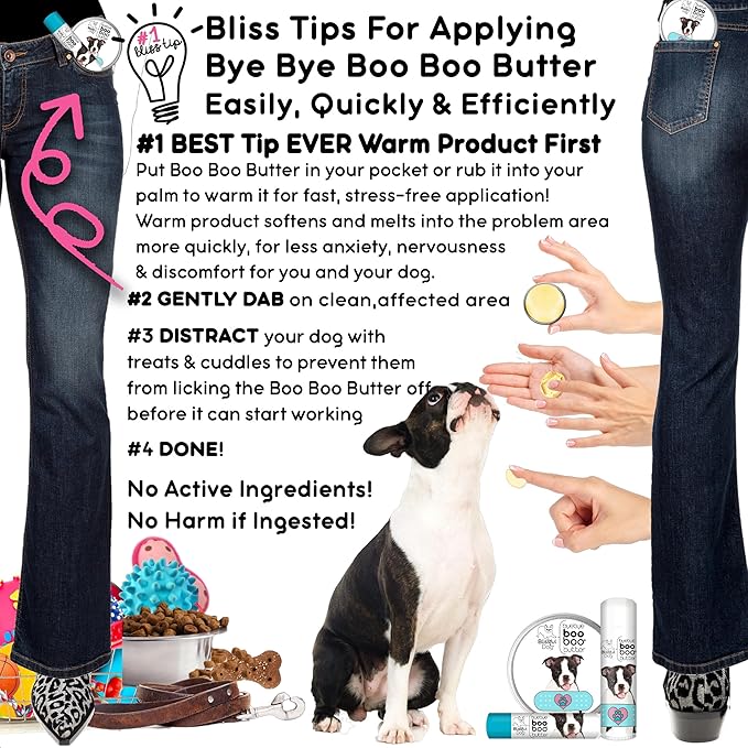 The Blissful Dog .15 oz Tube Boston Terrier Booboo Butter