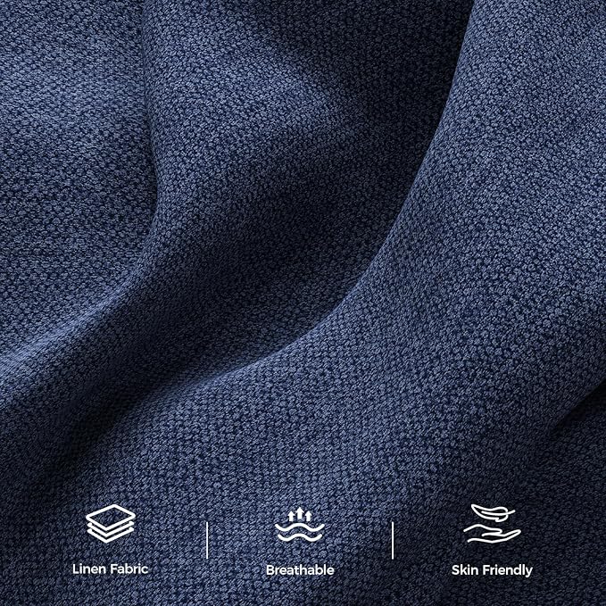 89” Futon Sofa Bed,Comfy Futon Couch Bed with 2 Square Pillows,Convertible Sleeper Sofa with Adjustable Backrest& Armrests, Modern Loveseat Sleeper for Living Room, Bedroom, Linen Blue