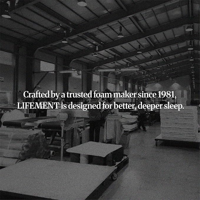 LIFEMENT Basic King Graphite Infused Memory Foam Mattress in a Box | Medium Firm Bed, Fiberglass Free, Certified Safe Foam, Cooling Pressure Relief Support, 8 Inch