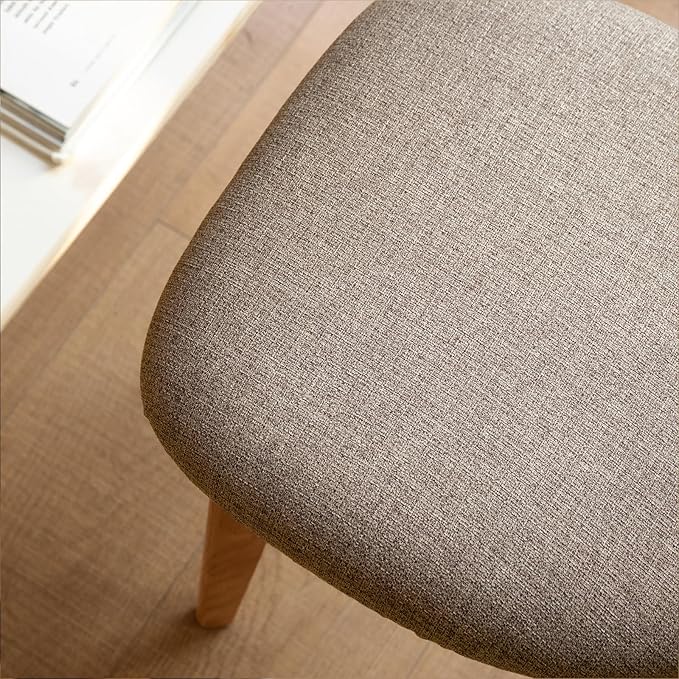 Solid Wood Dining Chair - FAS-Grade North American Oak, Heavy Duty Dining Chair with Ergonomic Curved Back,Padded Dining Chairs for Heavy People,Easy Assembly,400 lb Capacity