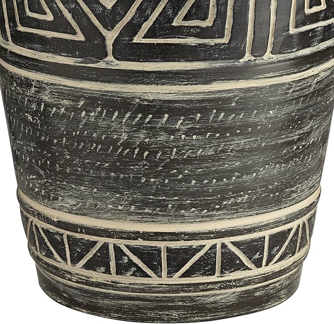 John Timberland Miguel Rustic Southwestern Style Table Lamp 32" Tall Earth Tone Jar Linen Fabric Drum Shade Decor for Living Room Bedroom House Bedside Nightstand Home Office Entryway Reading