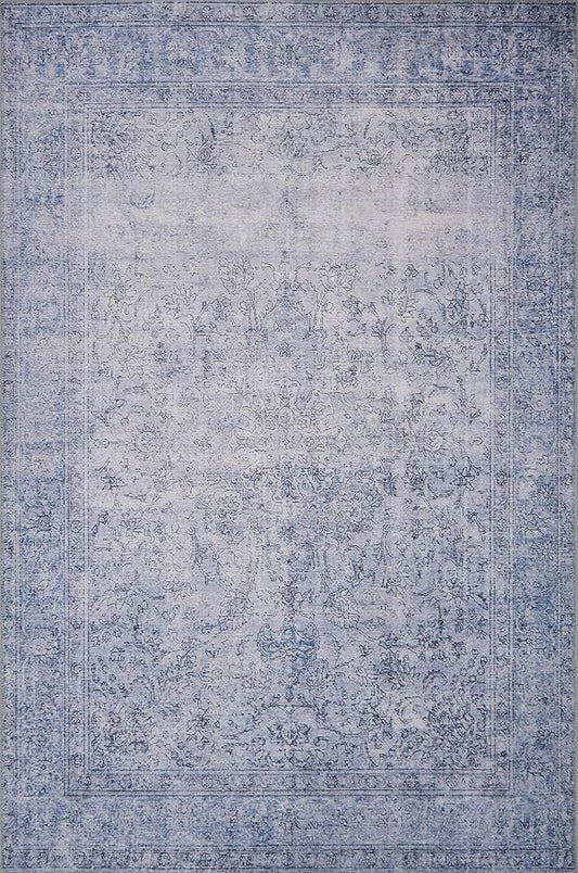 Loloi Loren Collection LQ-09 Slate 7'-6" x 9'-6" Area Rug